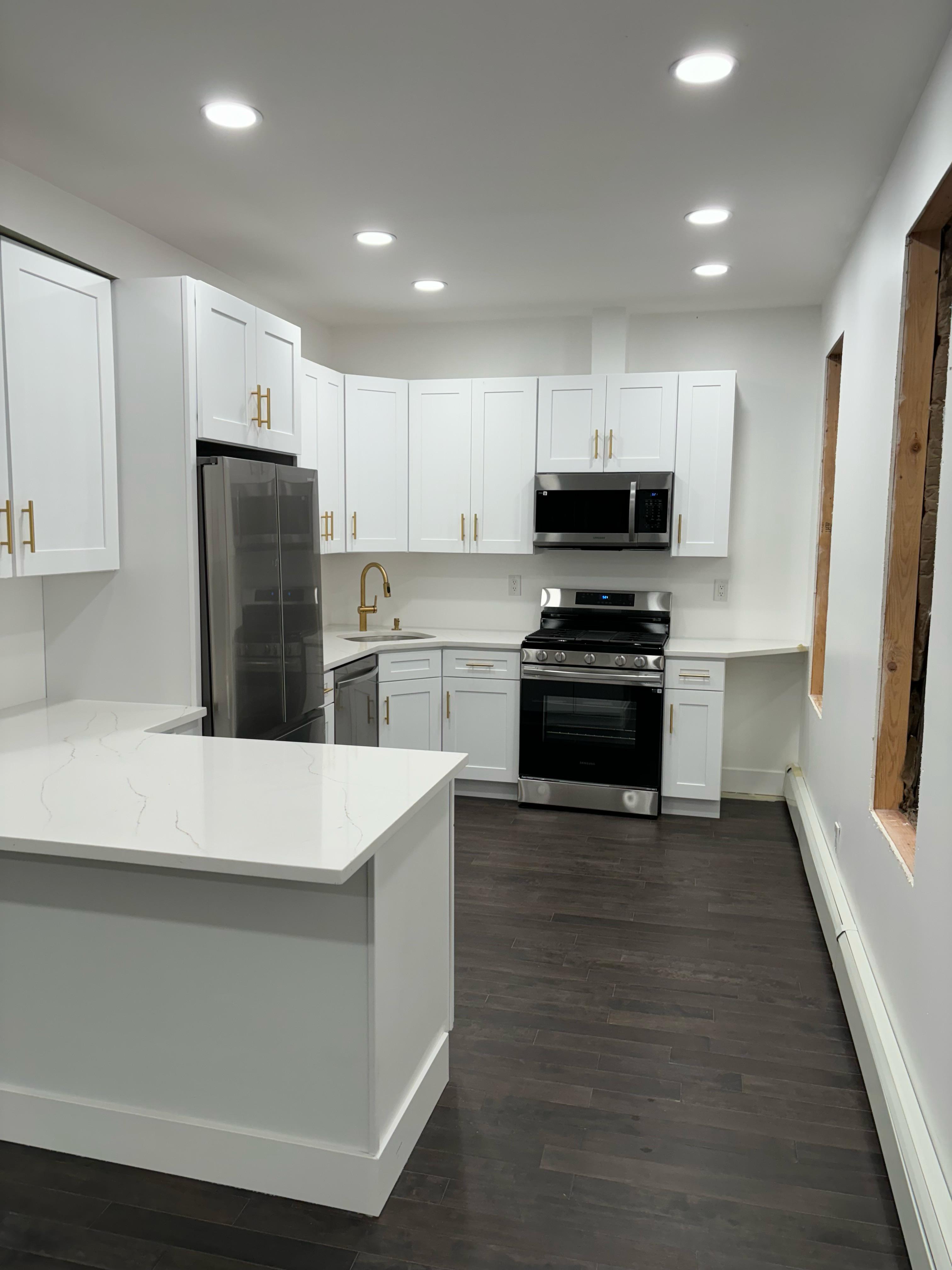 Full gut to modern chef’s kitchen